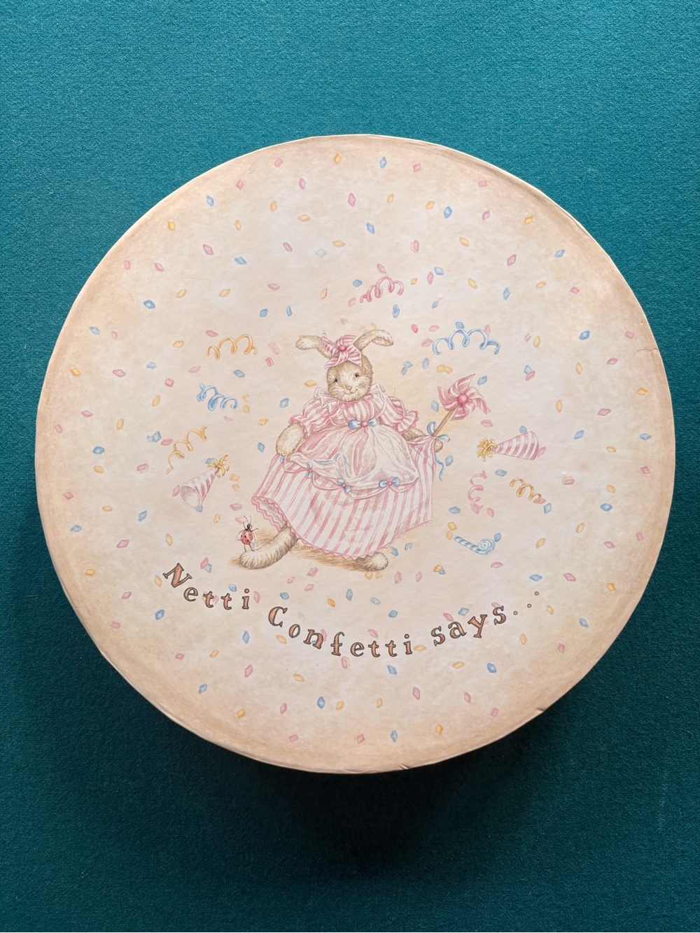 Bunnies by the Bay Netti Confetti Tea Set NWT Retired w/Original Hat Box